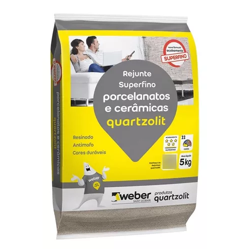 Rejunte Cinza Ártico para Porcelanato 5Kg Quartzolit